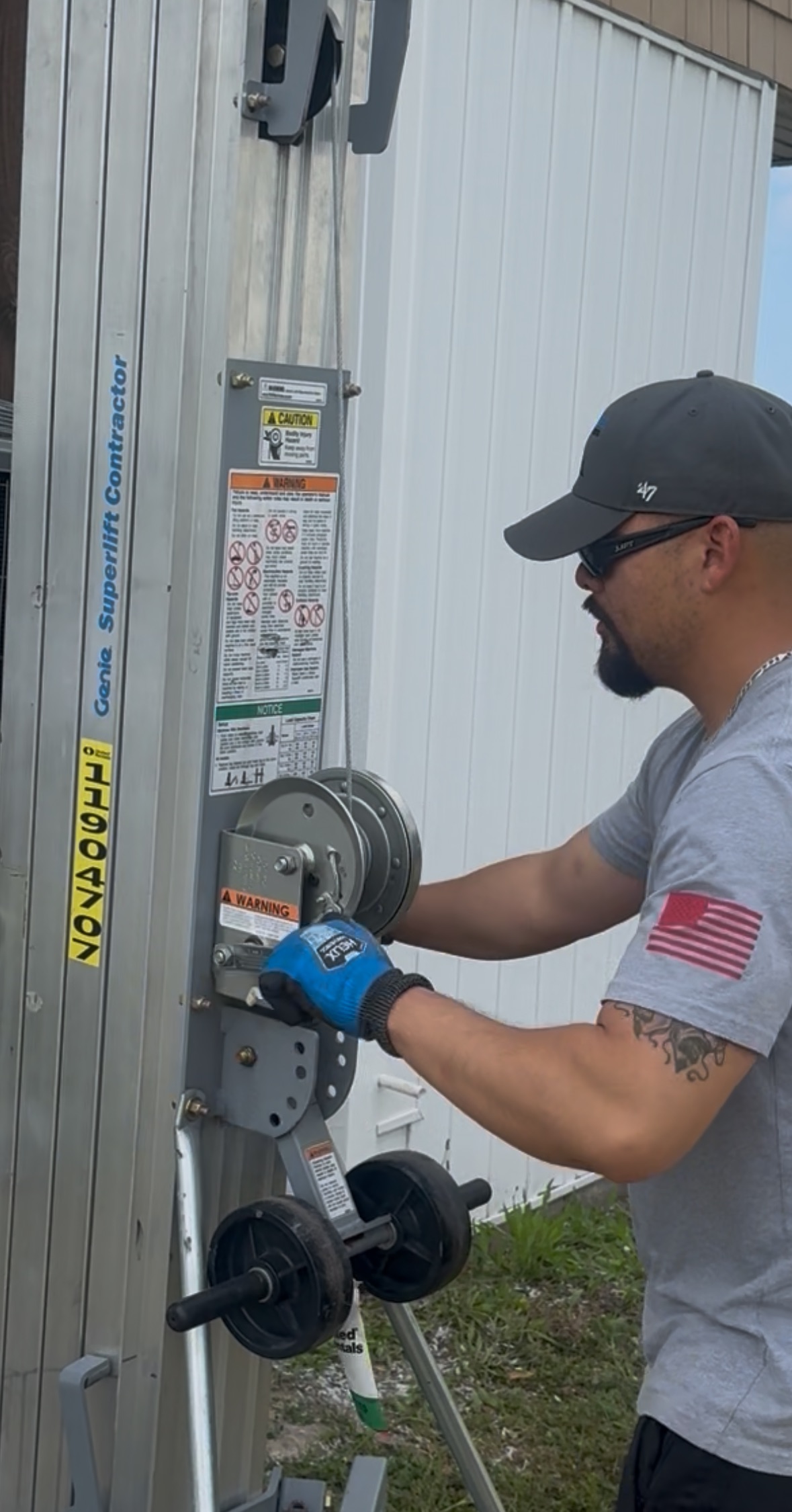 Daniel, owner of Jaguar Heating and Air, installing an HVAC system in a Raleigh home